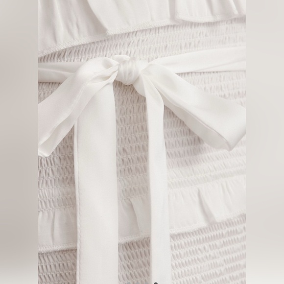 V. Chapman Lily Ruched & Ruffled Stretch Midi Dress Size 4 - Picture 3 of 5